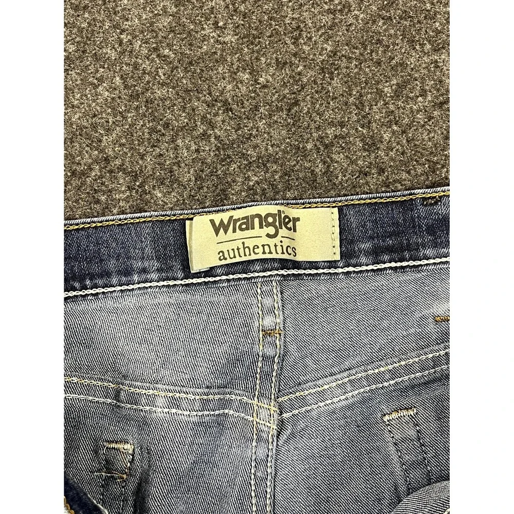 Y2K Wrangler Jeans Mens 38x28 Blue Denim Cotton Stretch‎ Mid Rise Straight Leg
